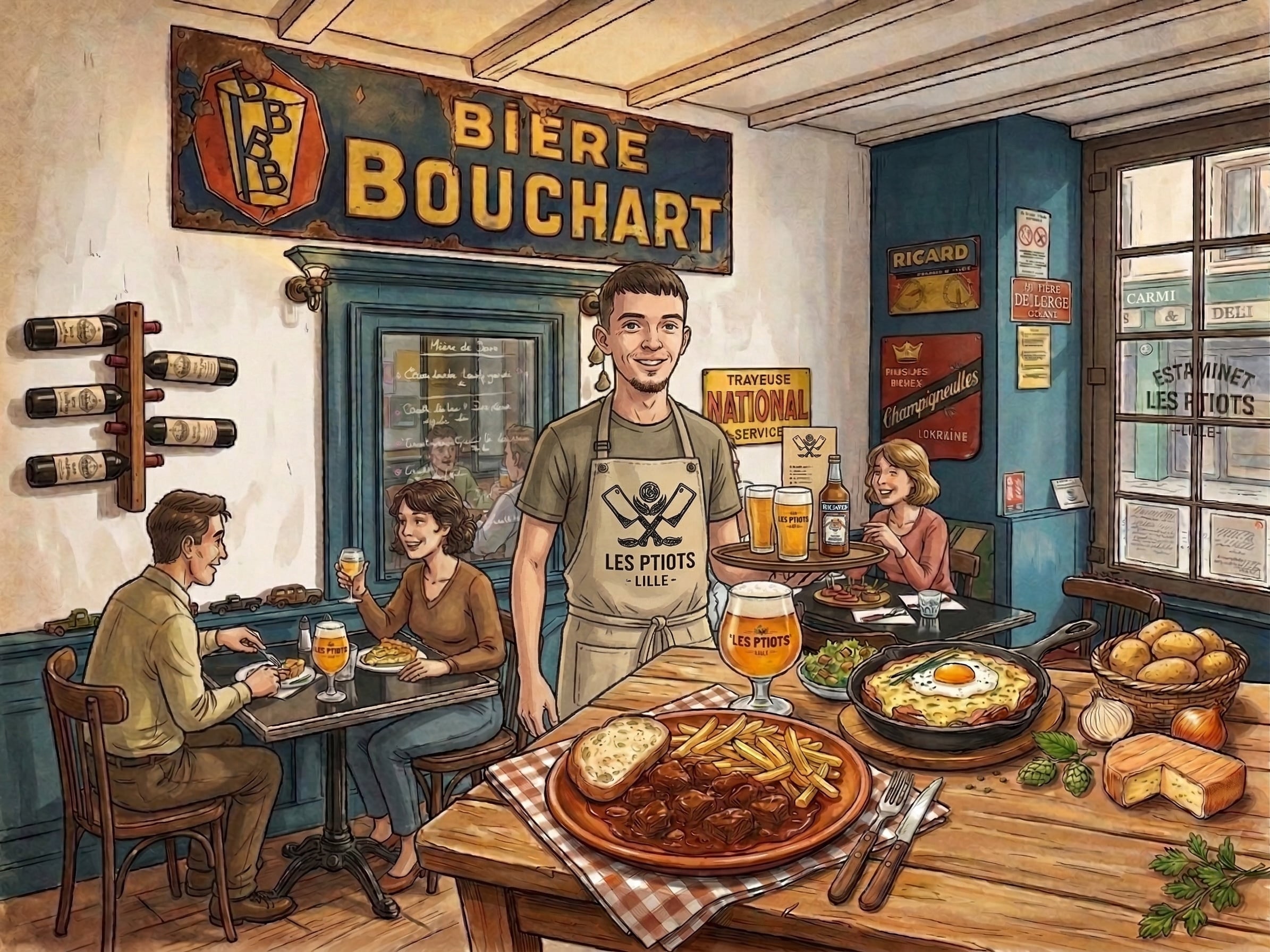 Le terroir dans lassiette du restaurant les ptiots a Lille